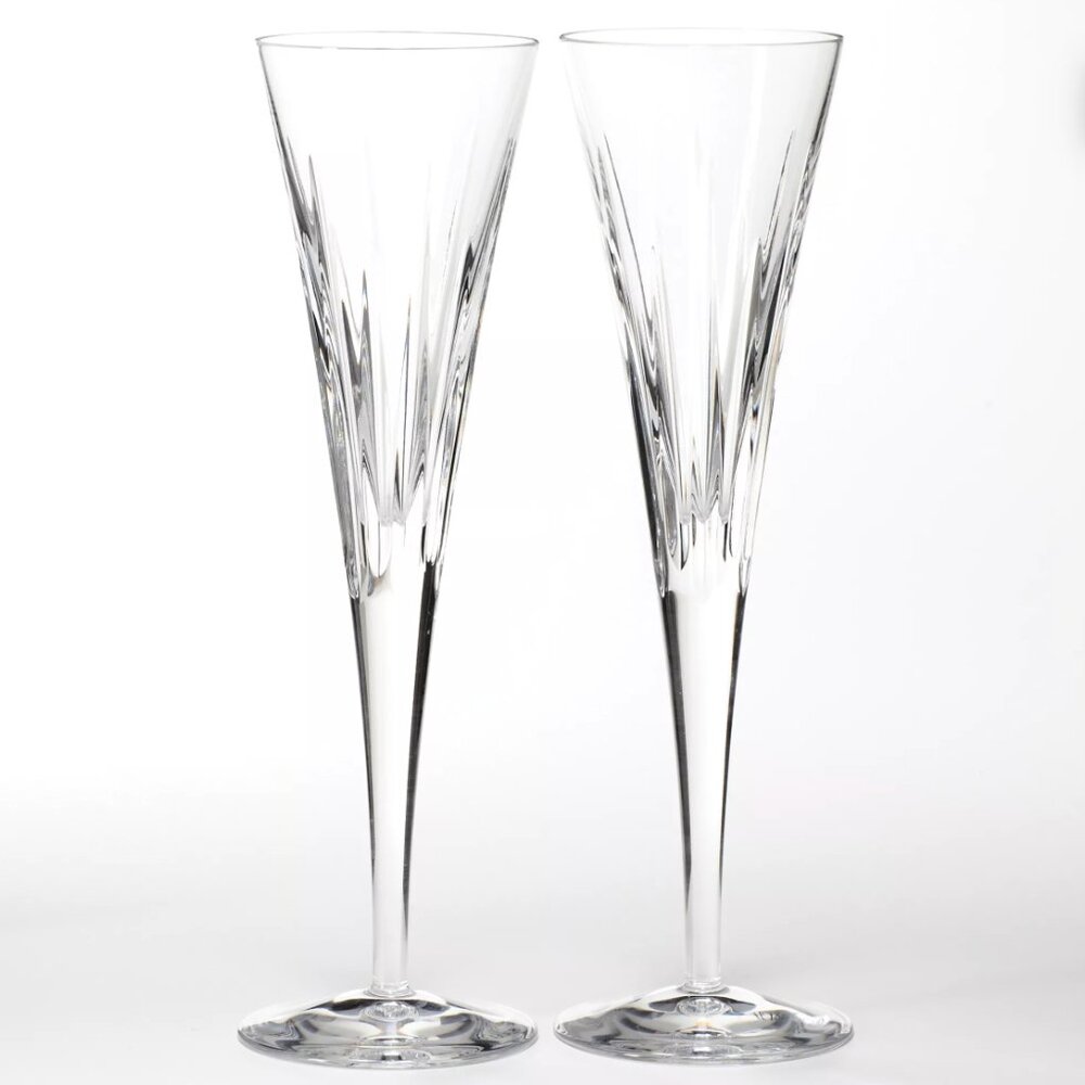 Soho Crystal Champagne Flutes, Set of 2